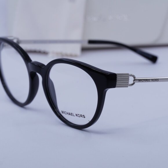 Michael Kors MK4048 3163 Kea Round Eyeglasses 51mm - Black/Silver - Picture 4 of 11
